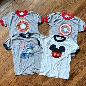 B18 Disney Marvel Kids Youth Medium Tees with Red and Blue Designs